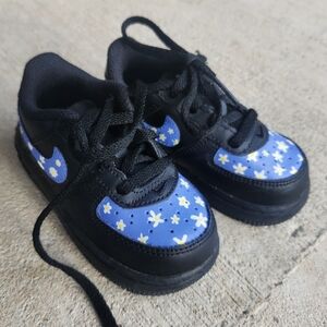 Nike Air Baby Floral Custom Painted Shoes C6